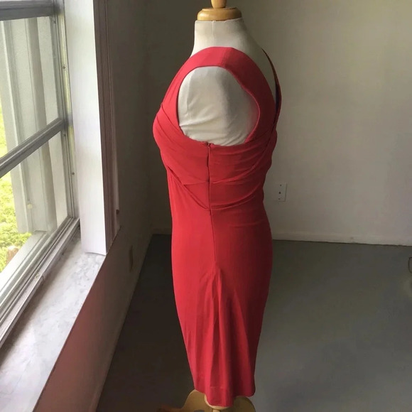 Diane Von Furstenberg Parker Dress Coral Sleeveless Size M - Picture 5 of 11